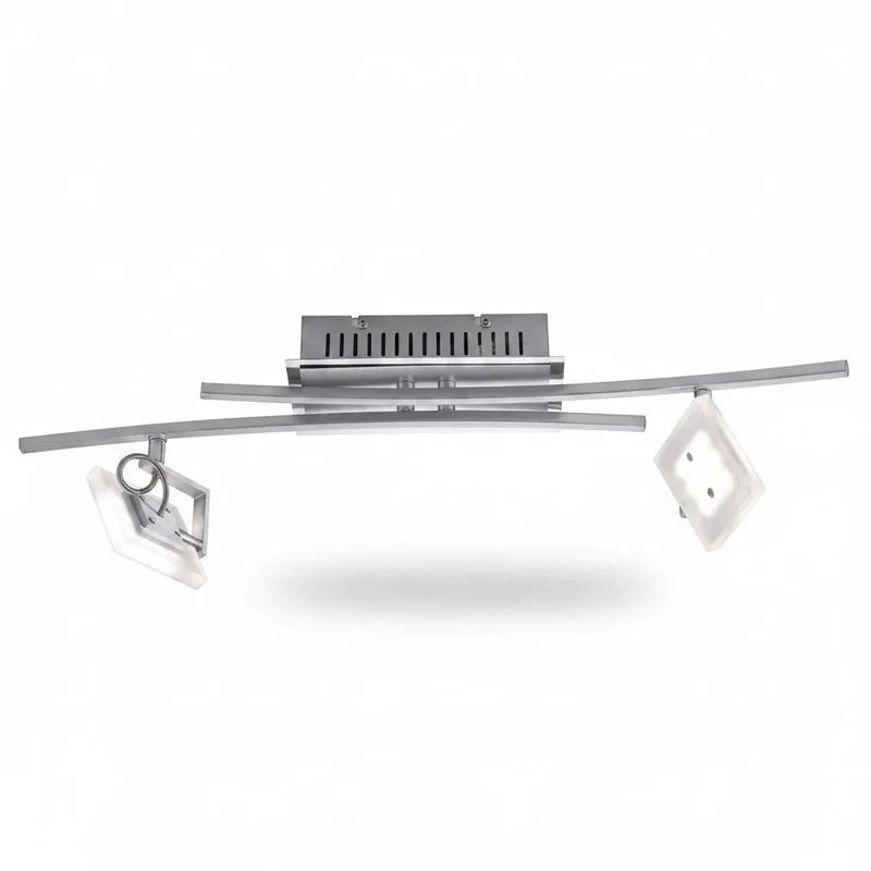 LED Deckenstrahler dimmbar 2-flammig – Samsung LED, Chrom/Acryl, warmweiß, schwenkbar