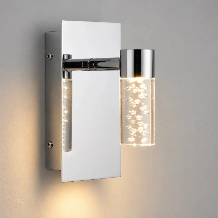 Fischer & Honsel Janne LED-Wandleuchte mit Schalter – Chrom, 4 W