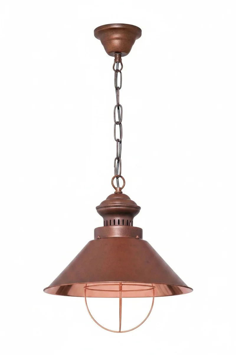 Retro Hängeleuchte COPPER Kupfer rund Ø 34 cm – Industrial Pendelleuchte von Honsel