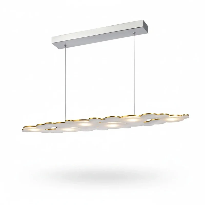 LED Pendelleuchte DREAM mit Gold-Dekor – dimmbare Design-Hängeleuchte, warmweiß