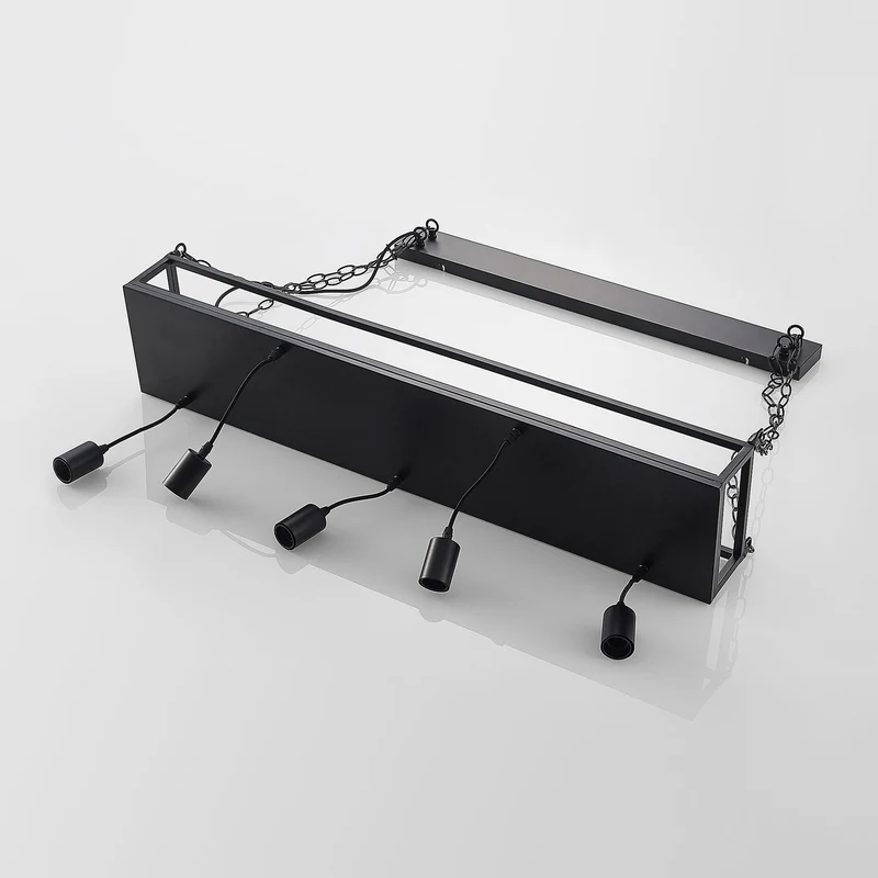B-Ware Lindby Hängelampe Hängeleuchte Kirista LED Pendelleuchte dimmbar schwarz 100cm