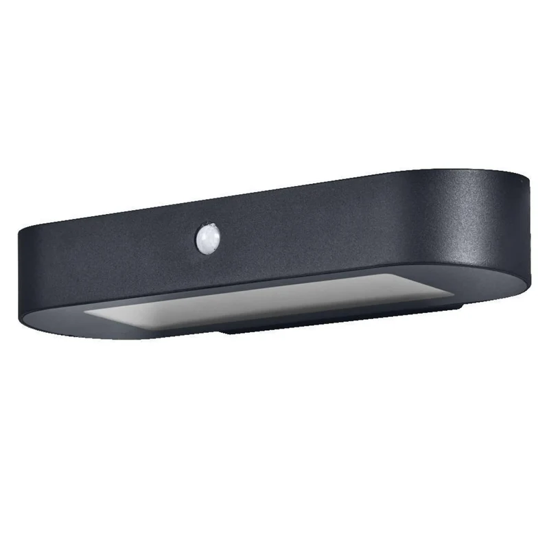 B-Ware LEDVANCE Endura Style Solar Wandleuchte Wandleuchte Außenwandleuchte oval schwar