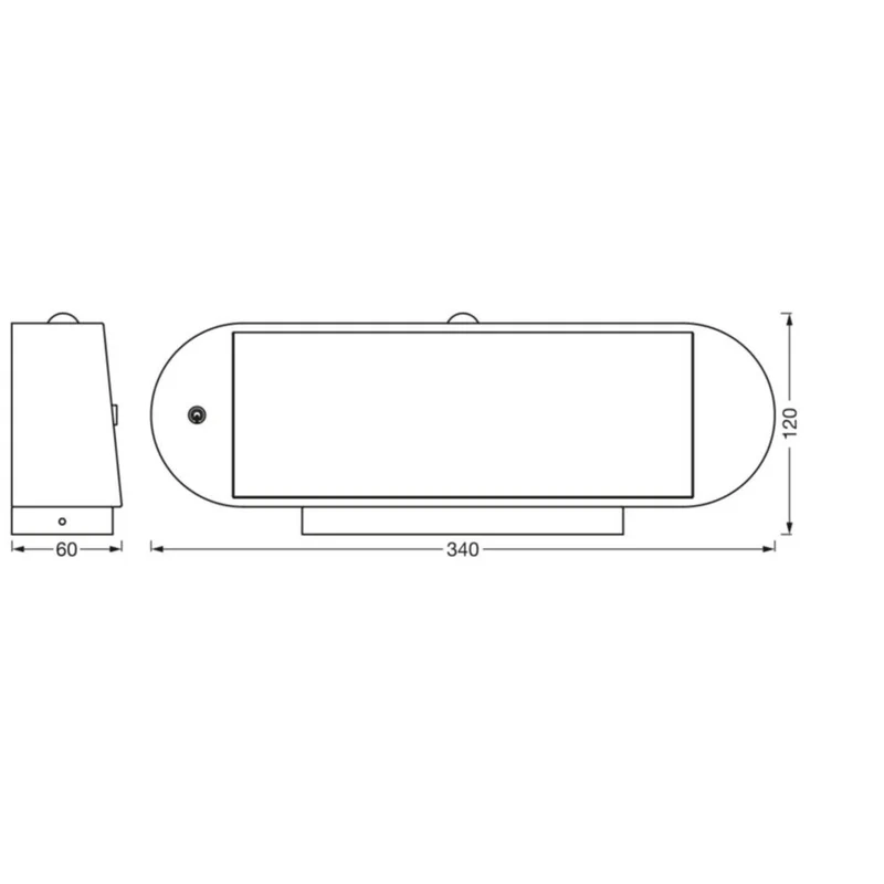B-Ware LEDVANCE Endura Style Solar Wandleuchte Wandleuchte Außenwandleuchte oval schwar