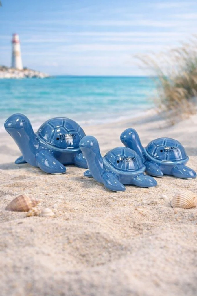 Deko Schildkröte Mattis blau