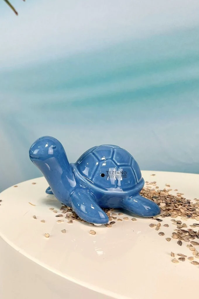 Deko Schildkröte Mattis blau