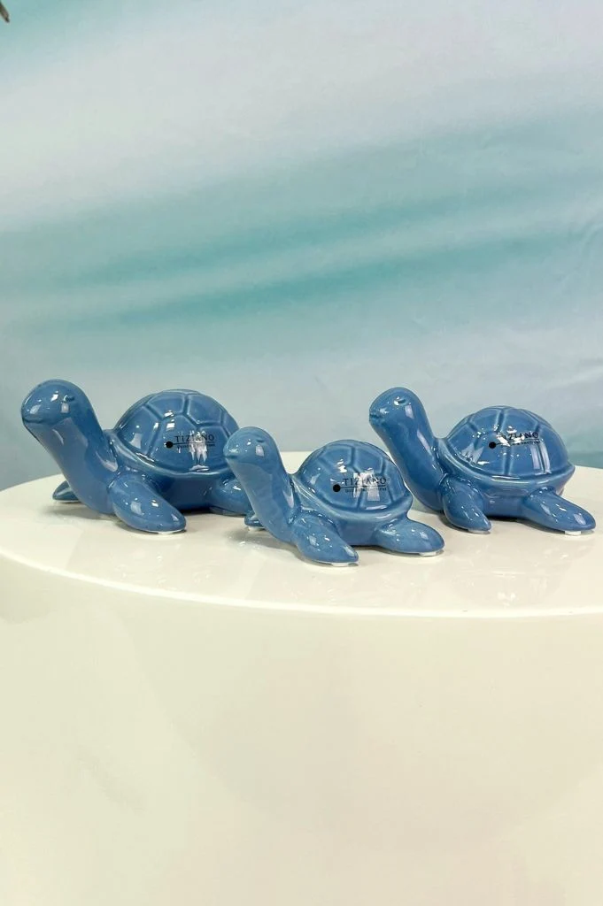 Deko Schildkröte Mattis blau