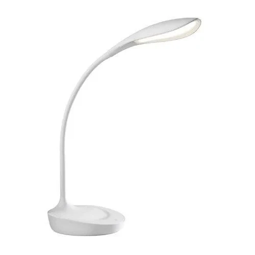 LED Schreibtischleuchte Lotus dimmbar weiß mit USB Anschluß – Tischlampe / Nachttischlampe / Hockerlampe