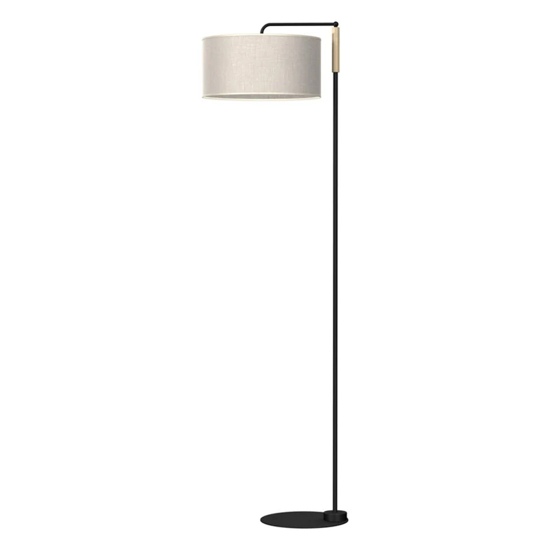 B-Ware Euluna Stehleuchte Atlanta Designer Leuchte Lampe E27 schwarz ecru braun 169cm