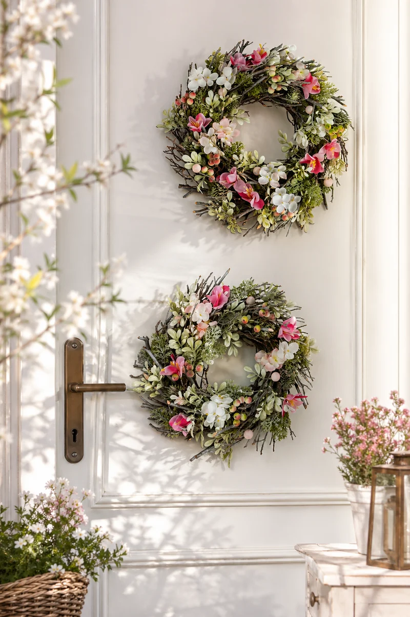 Deko Kranz Blumen+Weide