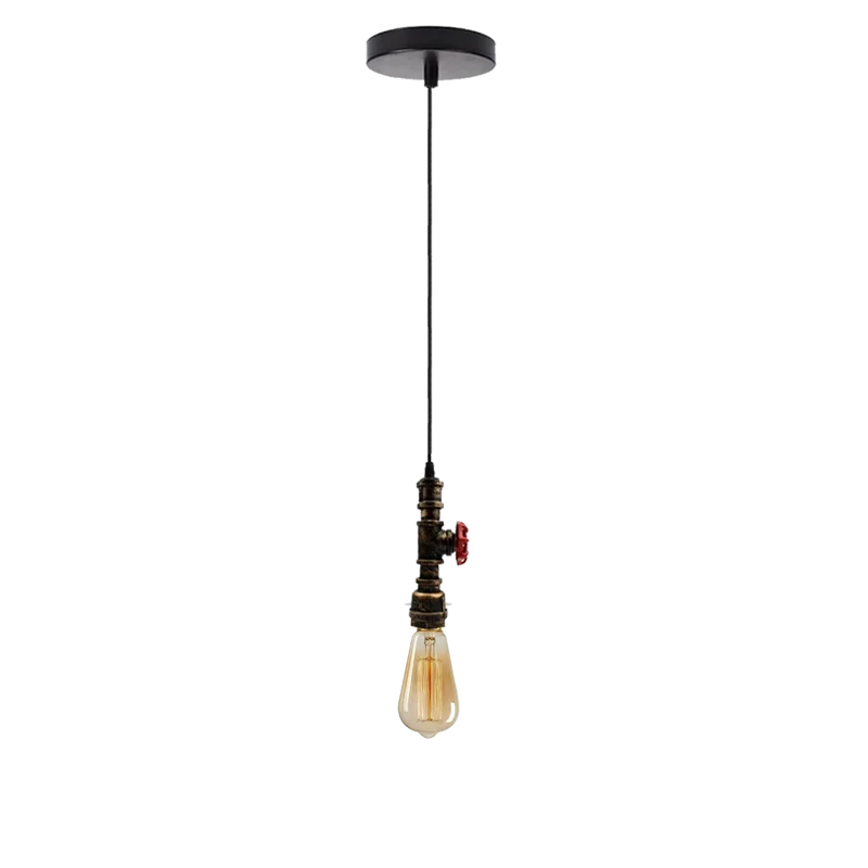 Vintage Industrial Pipe Type Moderne Deckenpendelleuchte Kupfer gebürstet Rohrlampen~2319