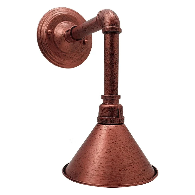 Rustikale Rot Rohrlampe Steampunk Wandleuchte~2318