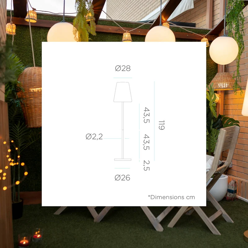 STEHLEUCHTE LOLA SLIM 120