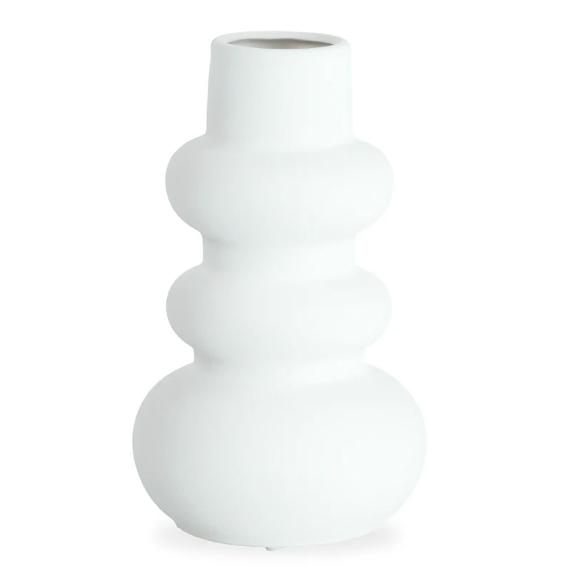 Billie Keramikvase weiß 24 cm