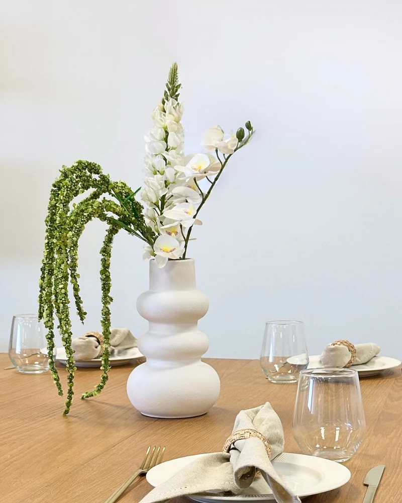Billie Keramikvase weiß 24 cm