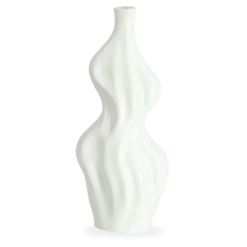Alva Keramikvase weiß 25 cm