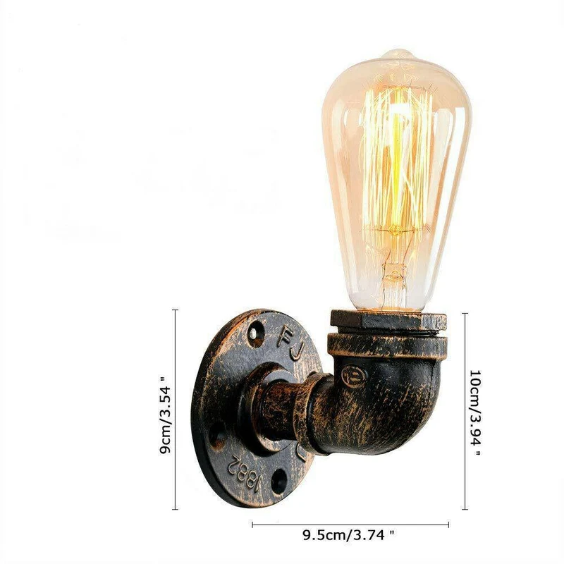 Industrial Kupfer Gebürstet Wandleuchte Röhren Lampe ~2294