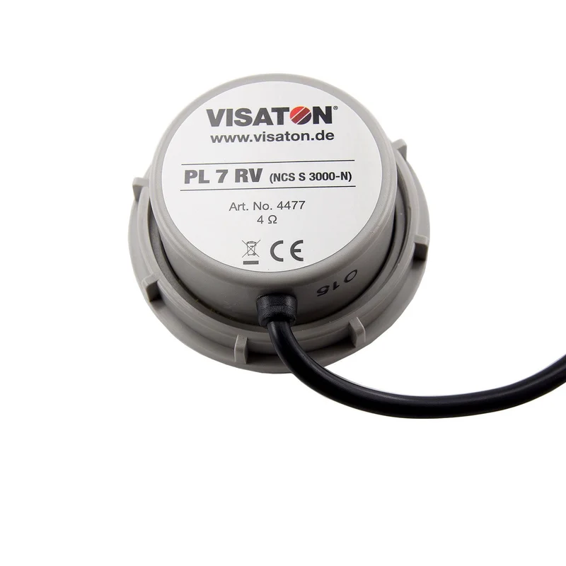 VISATON PL 7 RV, Einbaulautsprecher, 4 Ohm, 7cm, 10Watt, hellgrau, inkl. 50cm Kabel