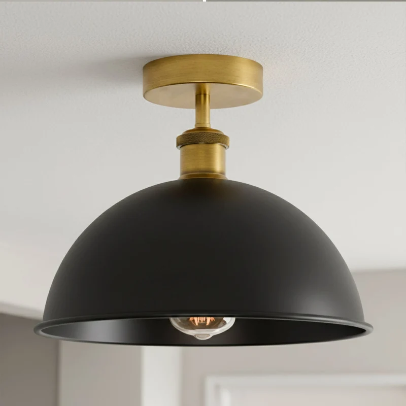 LEDSONE Industrial Deckenleuchte Ø 21cm Schwarz ~2172