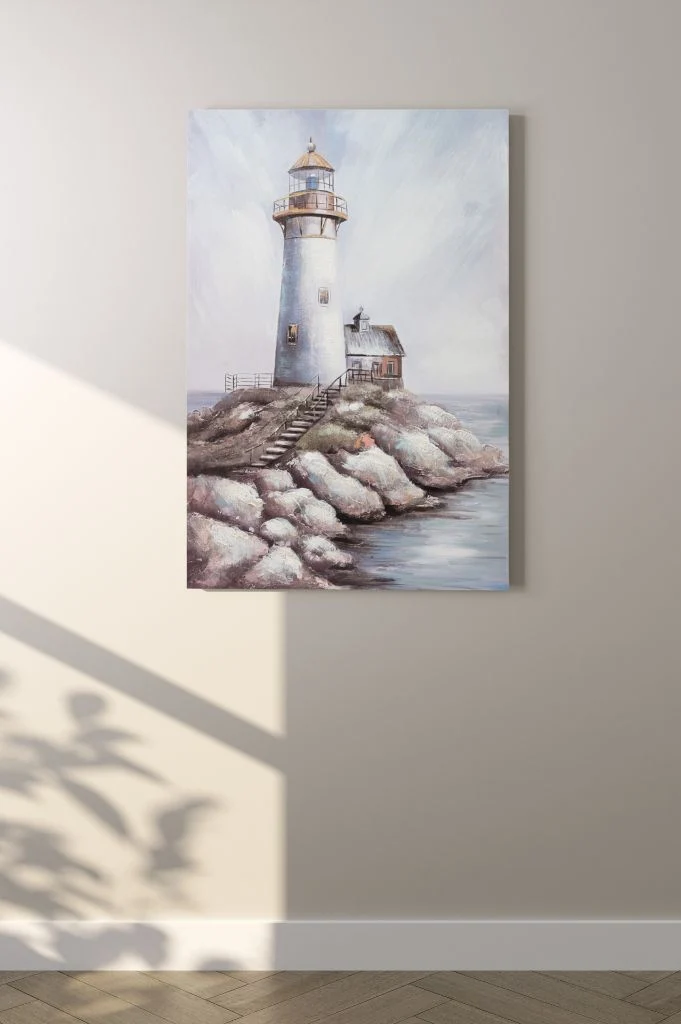 Deko Wandbild Leuchtturm 40x60cm in 2 Versionen