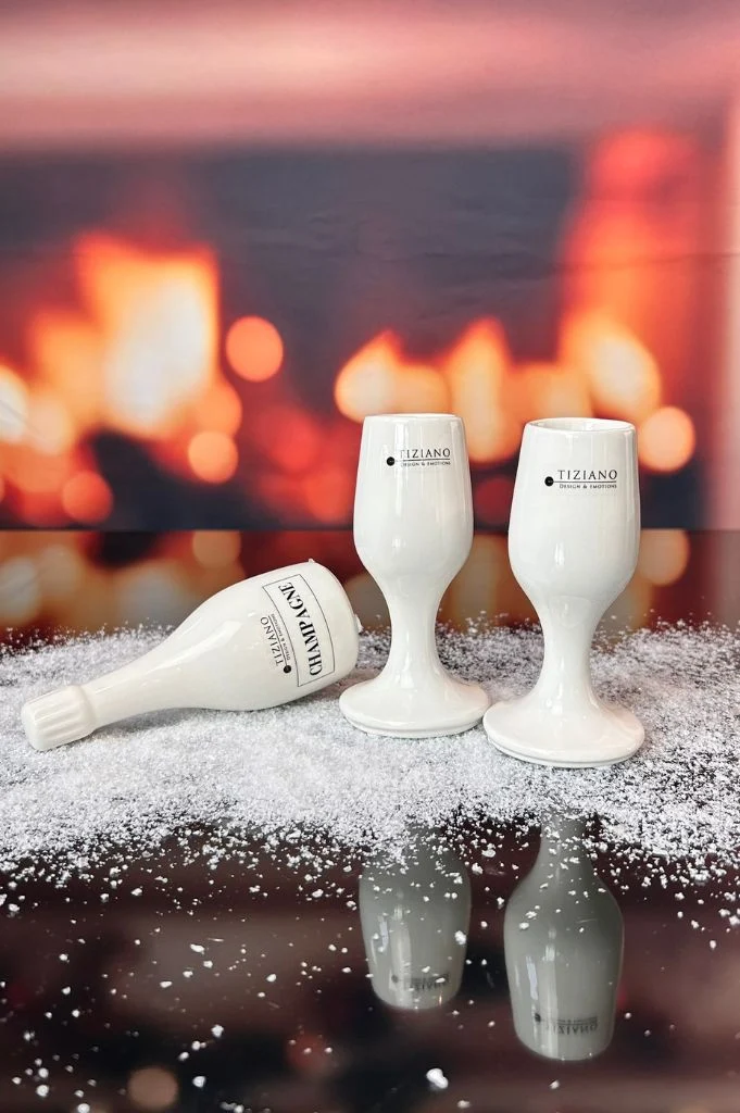 J23 Deko Sektgläser Frizz creme-weiß