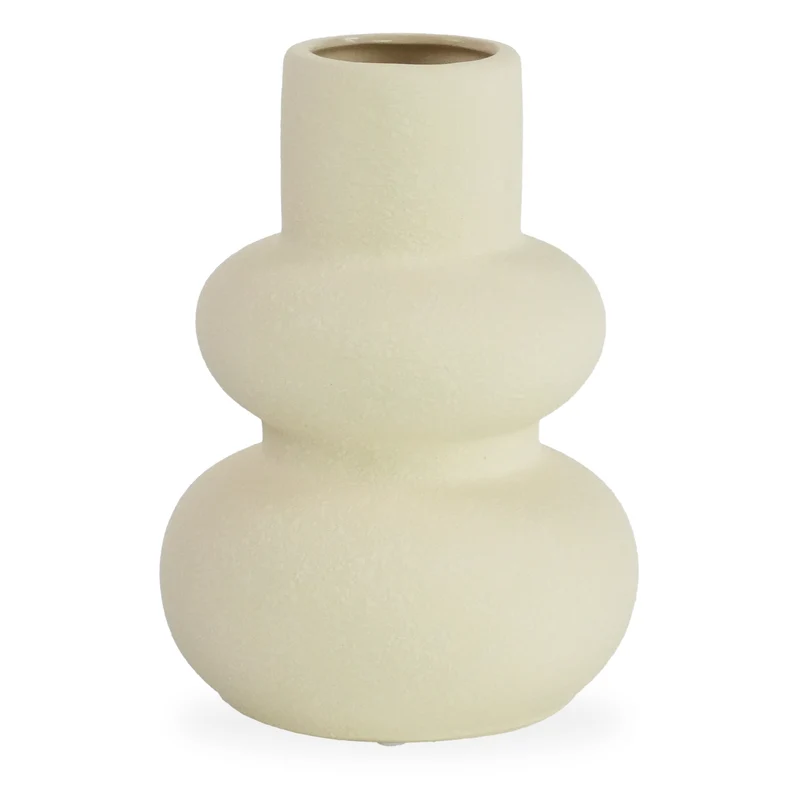 Bliss Keramikvase sandfarben 19,5 cm