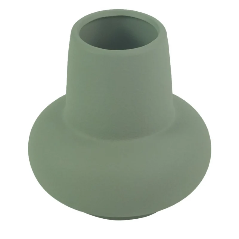 Birka Keramikvase staubgrün 15 cm