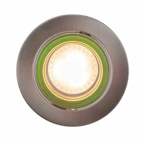 LED Einbaustrahler GU10 5 W – grün, schwenkbar, 230 V