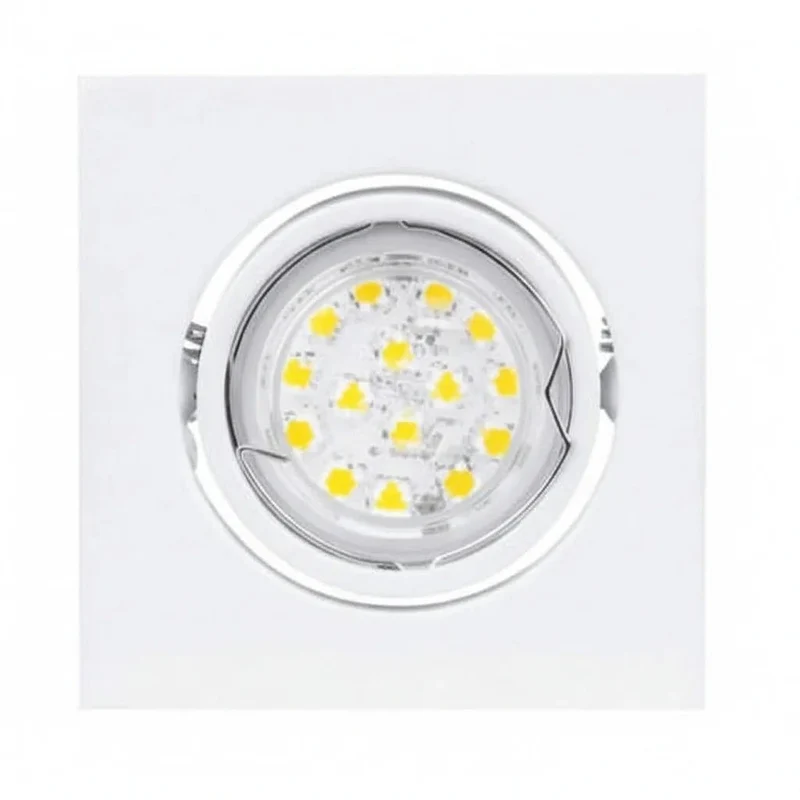EGLO LED Einbaustrahler Basic 3 W – quadratisch, schwenkbar, weiß (GU10 inkl. Leuchtmittel)