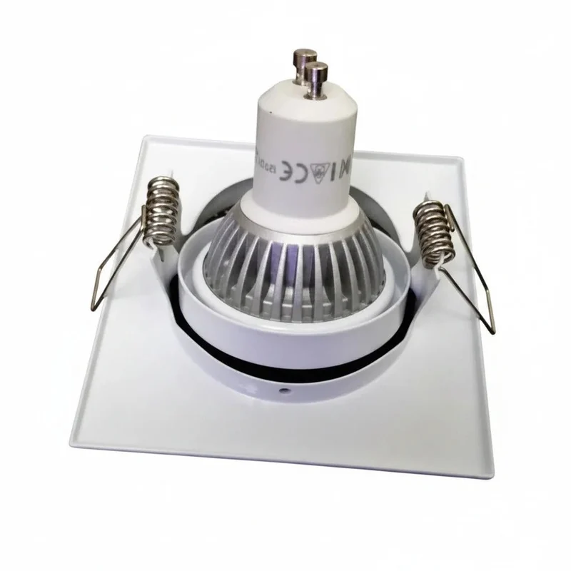 EGLO LED Einbaustrahler Basic 3 W – quadratisch, schwenkbar, weiß (GU10 inkl. Leuchtmittel)