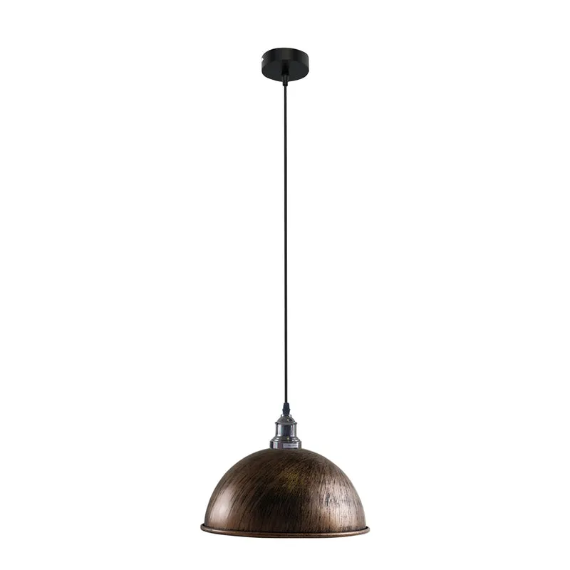 Retro-Pendelleuchte-gebürstetem Kupferschirm ⌀21cm~2166