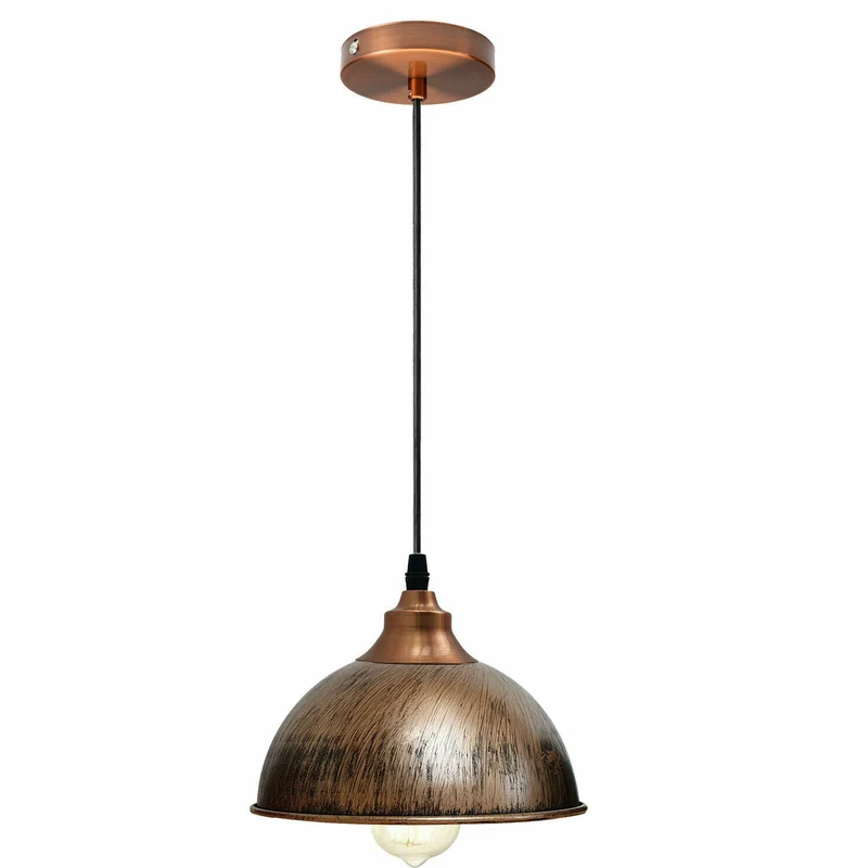 Moderne Pendelleuchte Lampenfassung Hängelampe gebürstetem Kupfer ~2160