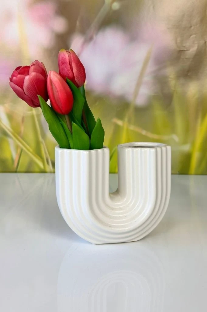 Tulpenbündel rosa mit 4 Blüten