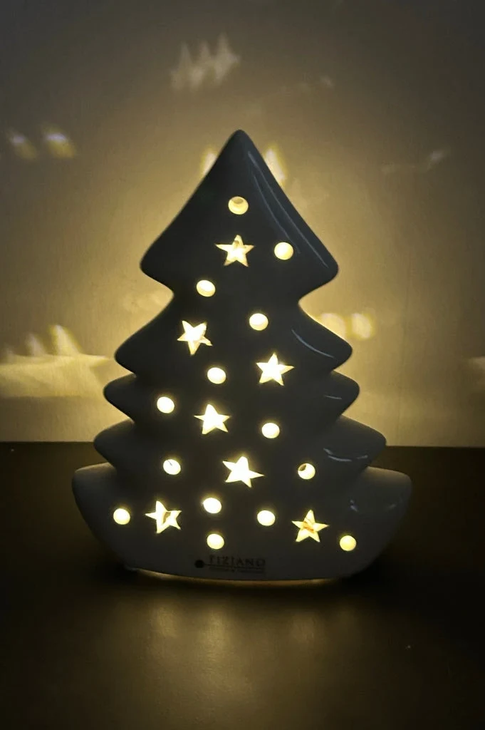 Dekobaum Alberi LED mit Sternen creme-weiß