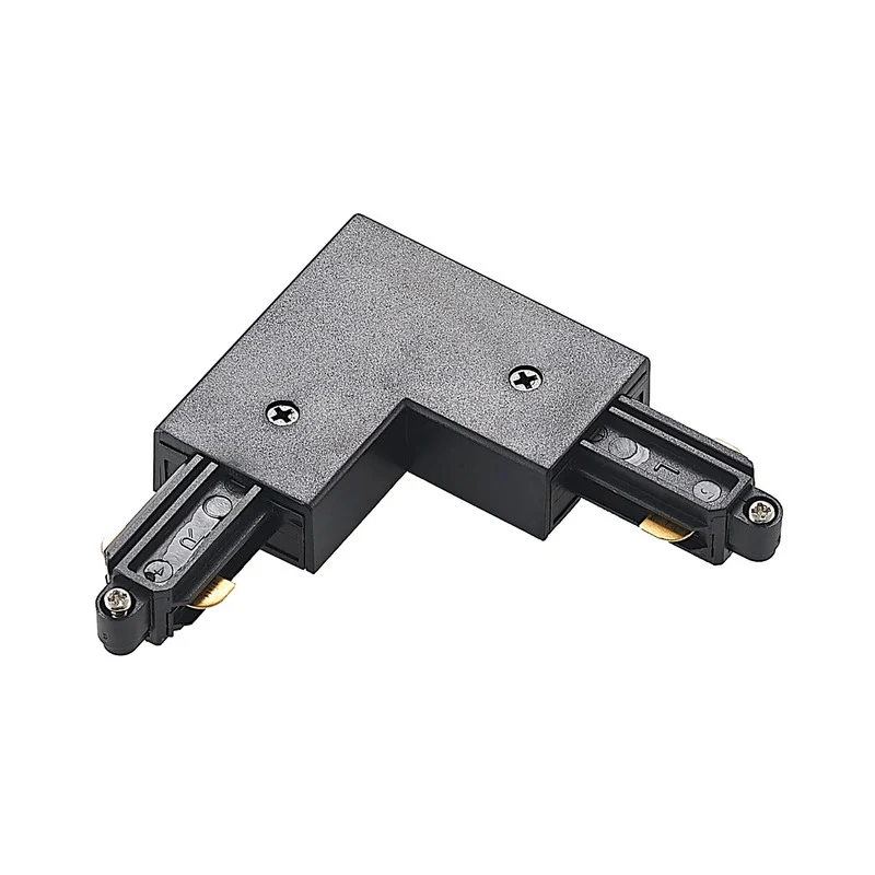2x B-Ware Lindby Eckverbinder Linaro schwarz 1-Phasen-System 6,5x6,5 cm Kunststoff
