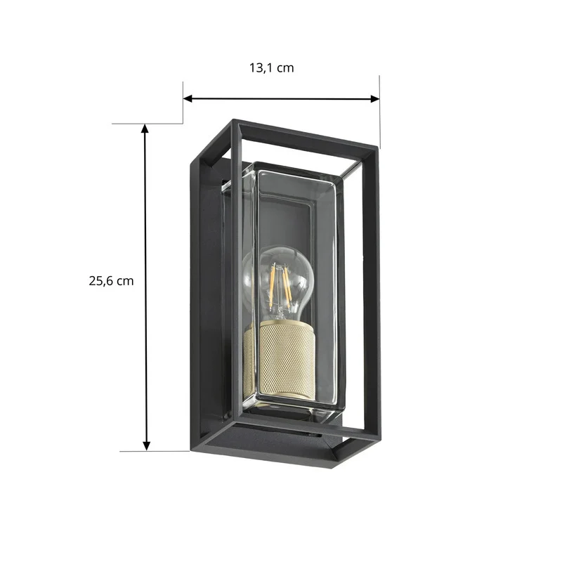B-Ware Arcchio Außenwandleuchte Ismera anthrazit Gartenlampe dimmbar IP65 E27 25,6cm