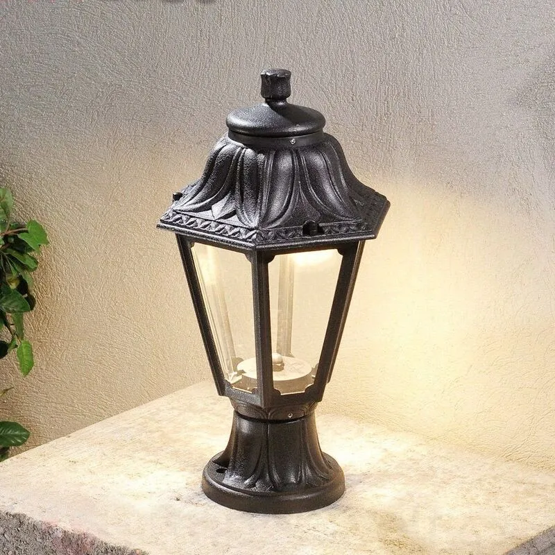 3x B-Ware Fumagalli Gartenleuchte Mikrolot/Anna E22.110.000.AXE27 LED Außenlampe schwarz