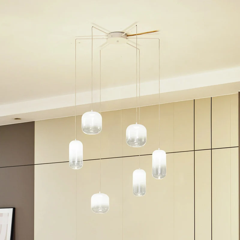 B-Ware Lucande Hängeleuchte Avelina LED Pendelleuchte 6-flammig Lampe weiß 77cm
