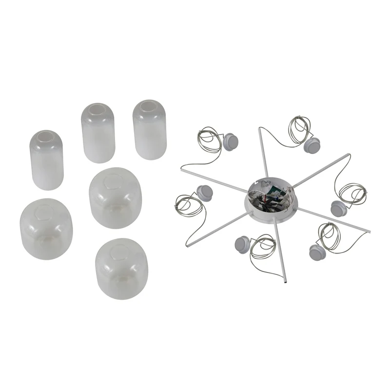 B-Ware Lucande Hängeleuchte Avelina LED Pendelleuchte 6-flammig Lampe weiß 77cm