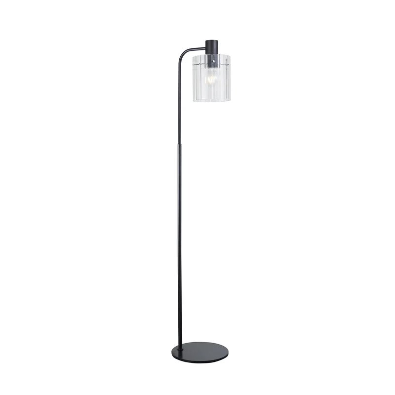 B-Ware Lucande Stehleuchte Eirian schwarz Lampe Leuchte 150cm E27 Glas elegant modern