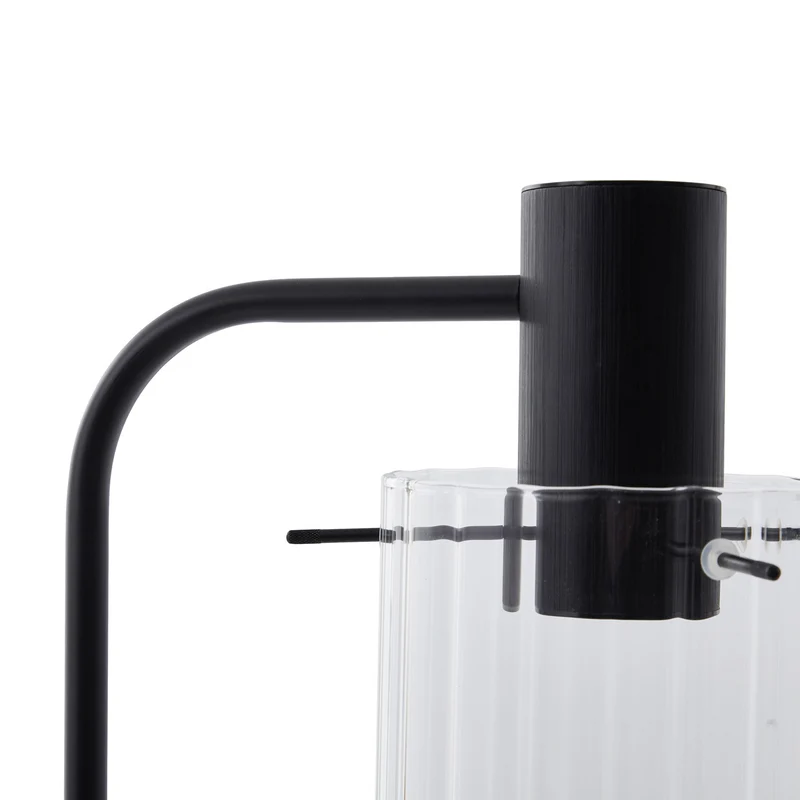 B-Ware Lucande Stehleuchte Eirian schwarz Lampe Leuchte 150cm E27 Glas elegant modern