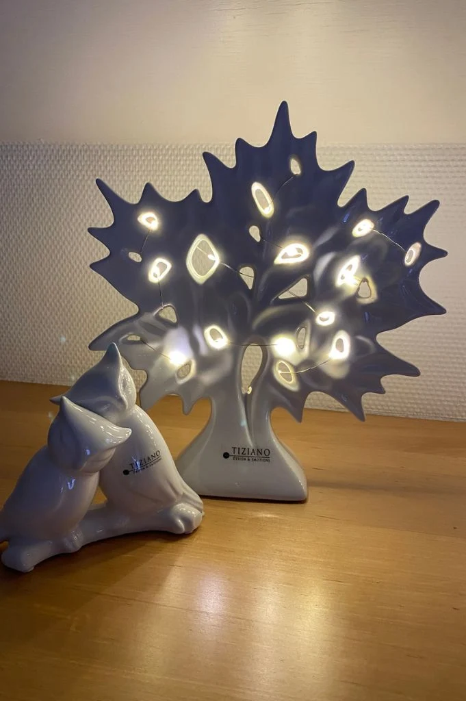 Dekobaum Basso LED creme-weiß