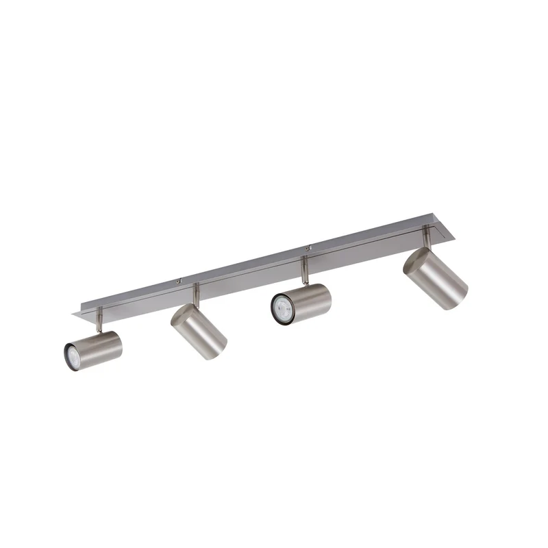 B-Ware Lindby Deckenstrahler Joffrey LED Strahler 4-flg dimmbar nickel 80cm 9cm 16,5cm