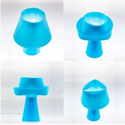 Sompex NUMEN Tischlampe aus formbarem Silikon – Blau, 42 cm, E27