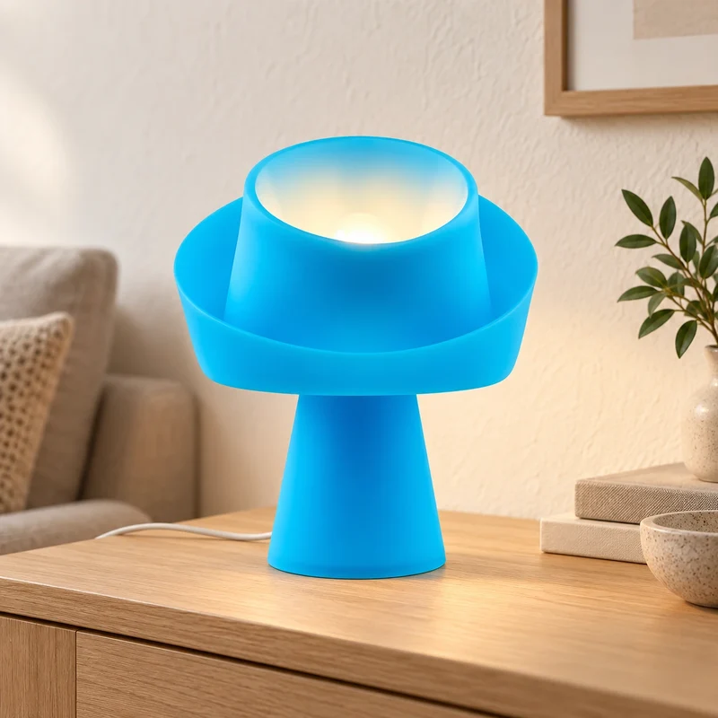 Sompex NUMEN Tischlampe aus formbarem Silikon – Blau, 42 cm, E27