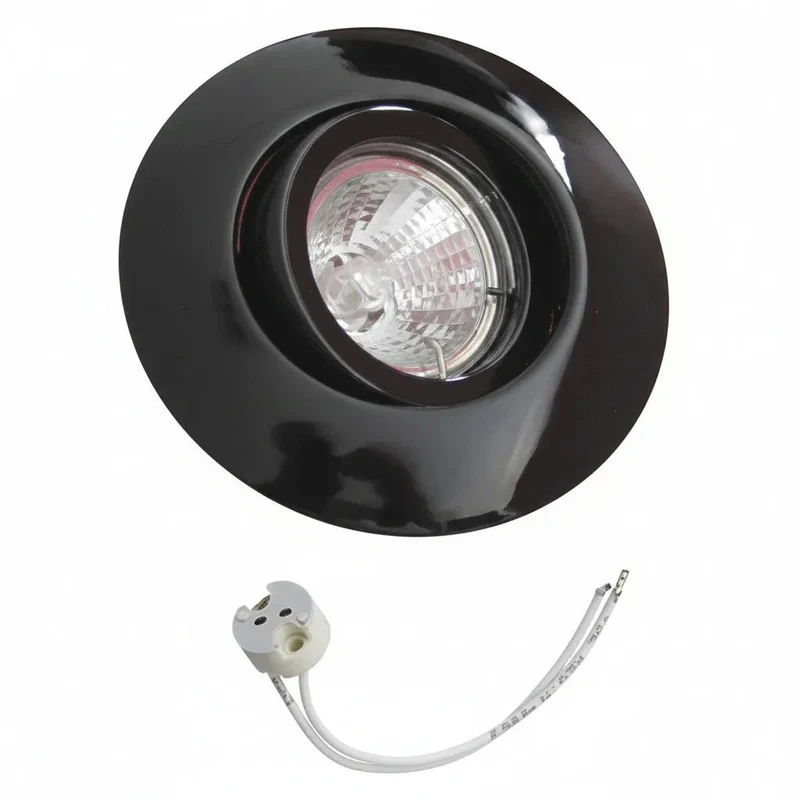 Einbaustrahler POLY schwarz schwenkbar – MR11 GX5.3, Polycarbonat