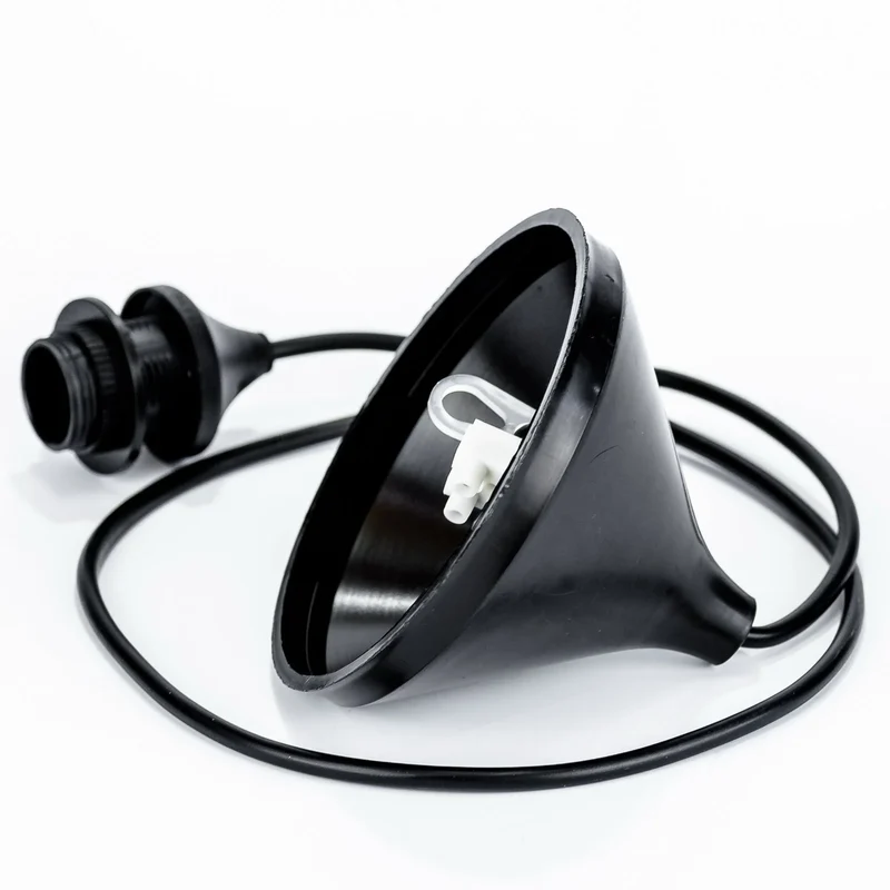 Hochwertiger Pendelaufhang E14 Kabel aus Kunststoff in Schwarz für Hängeleuchte | Relco S.r.l