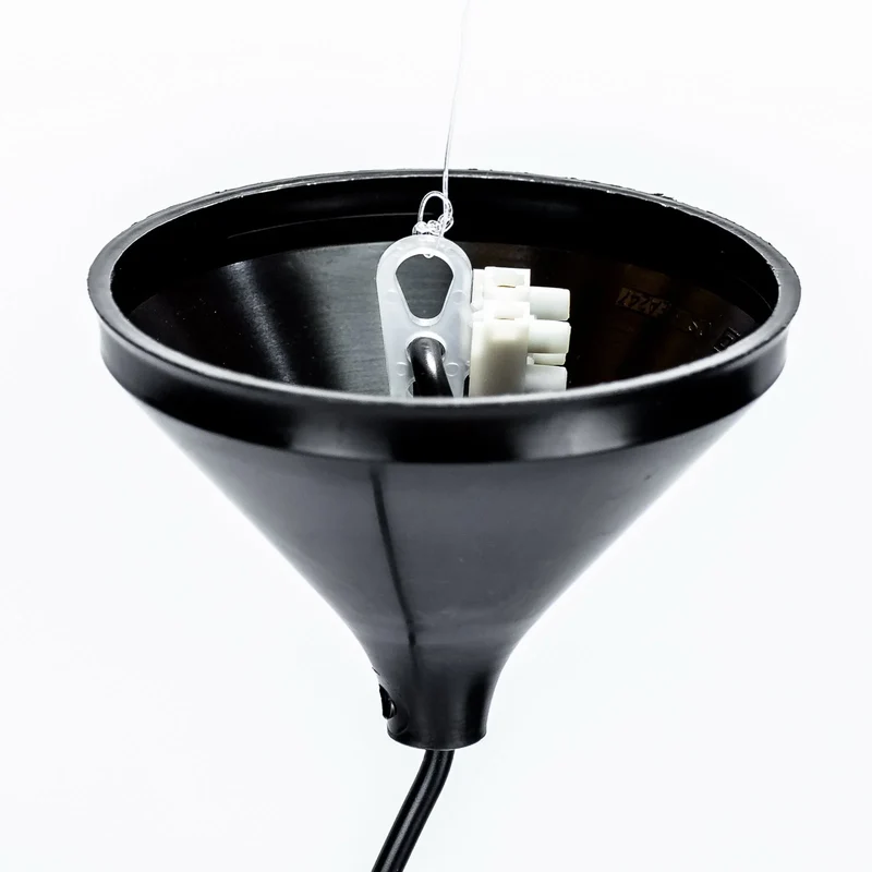 Hochwertiger Pendelaufhang E14 Kabel aus Kunststoff in Schwarz für Hängeleuchte | Relco S.r.l