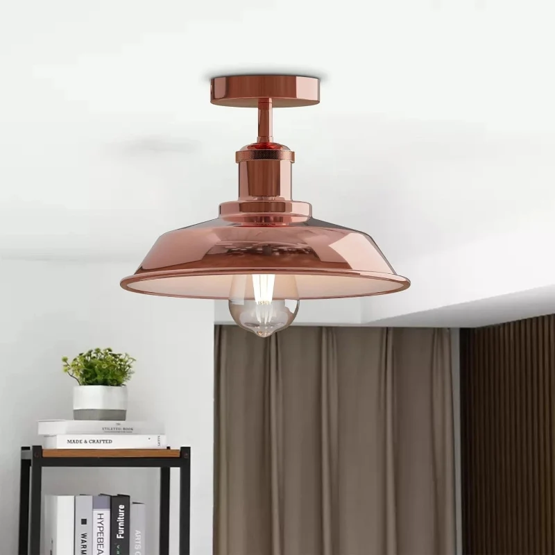 lidsone.comckenleuchte Roségold 22cm Retro Design E27 ~2039