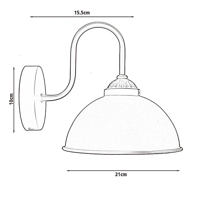 Wandleuchten industrial |gebürstetes Silber|Ø 21cm |E27~2134