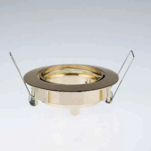 Einbaustrahler Gold GU10 – rund – flach – schwenkbar – Aludruckguss – 230 V